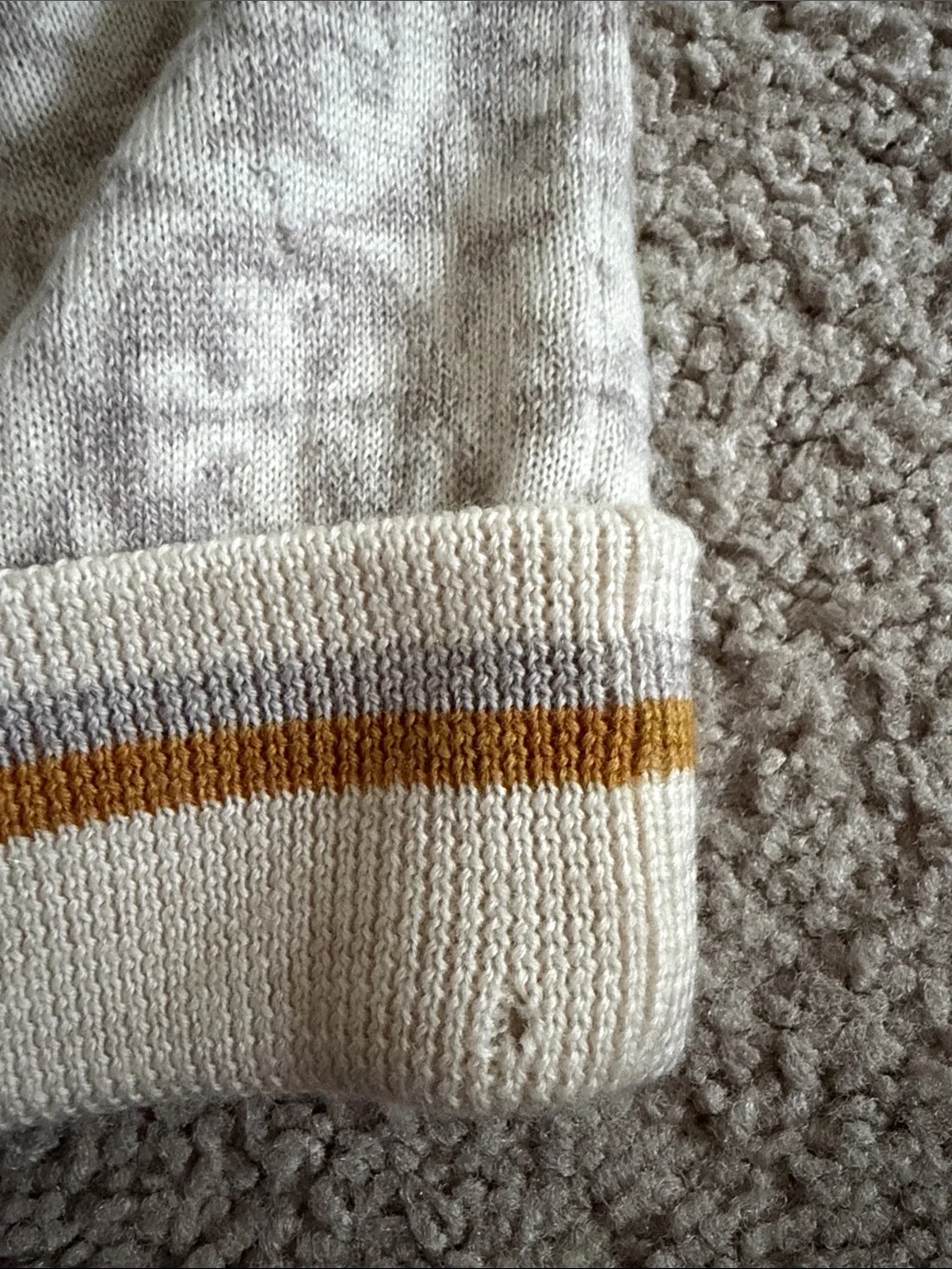 Tory Burch Cream Knit Beanie
